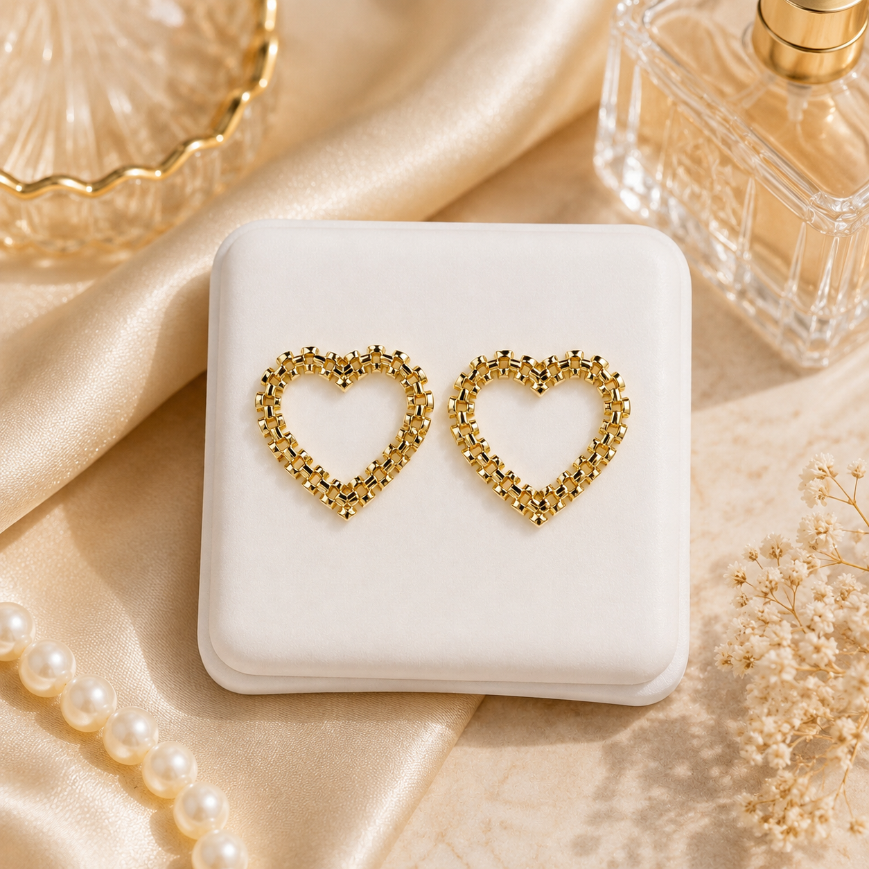 “Rolex” Heart studs