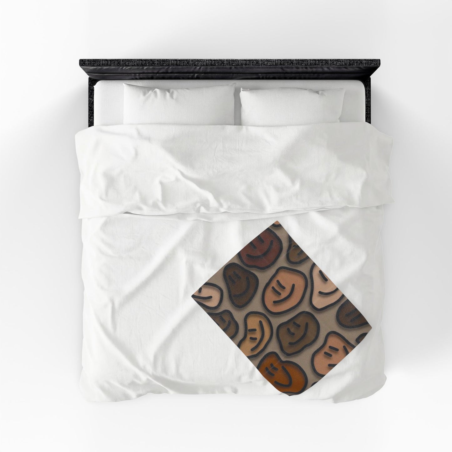 Neutral Smiles Plush Blanket
