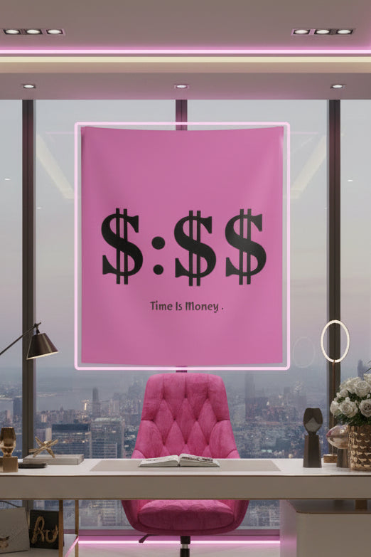 Time is Money Wall Tapestry
