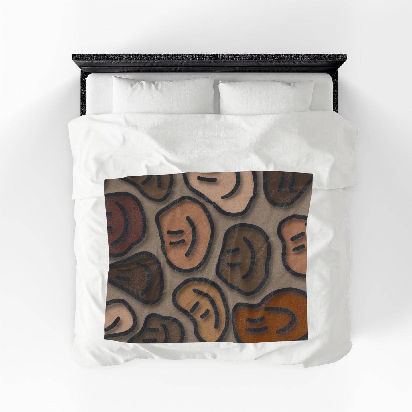 Neutral Smiles Plush Blanket