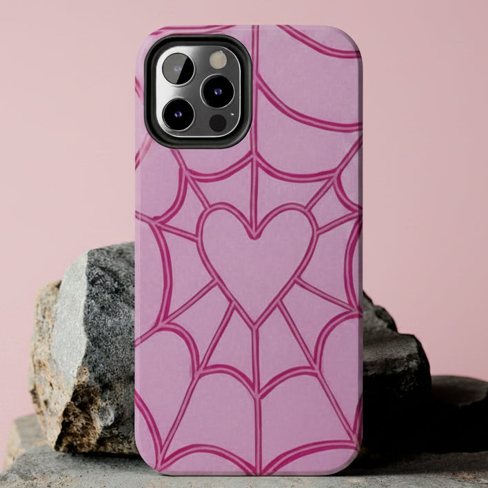 Pink Spider heart Phone case