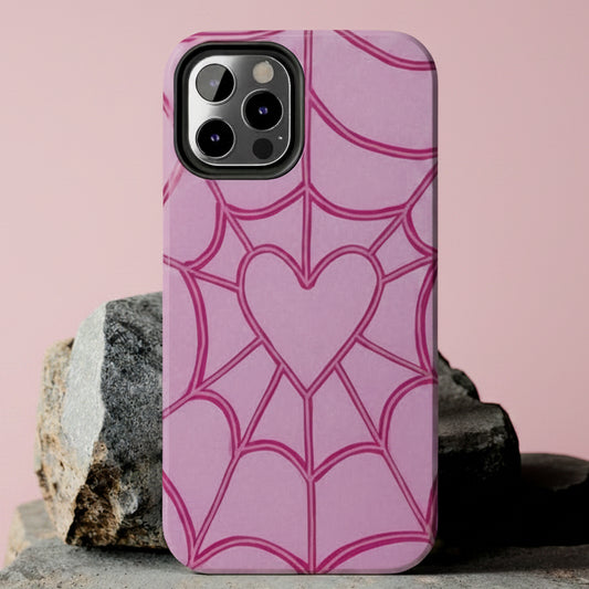 Pink Spider heart Phone case