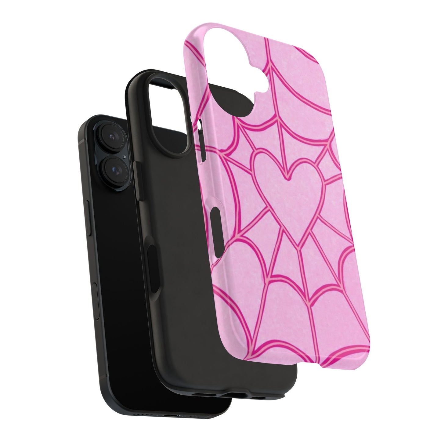 Pink Spider heart Phone case