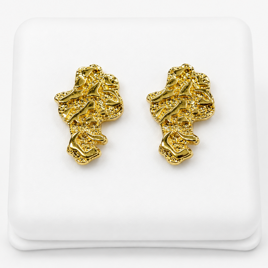 Africa Map Nugget Studs