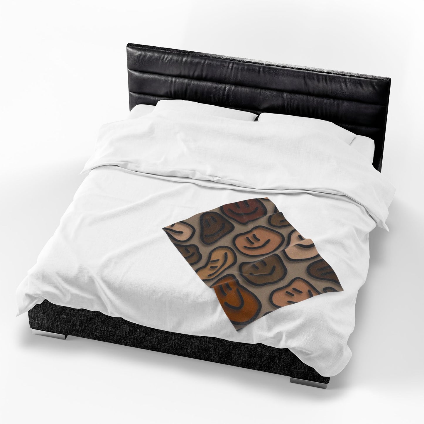 Neutral Smiles Plush Blanket