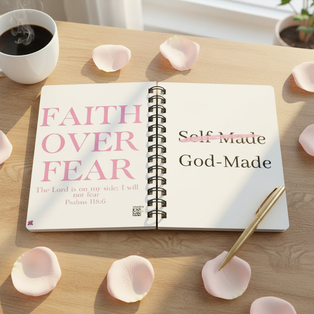 Self Made God-Made Spiraled Journal