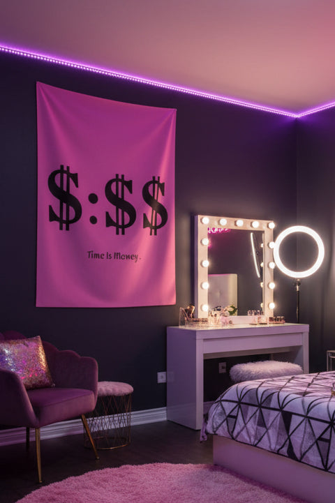 Time is Money Wall Tapestry