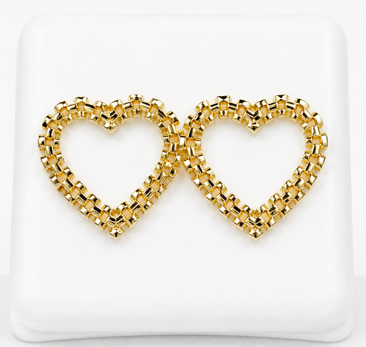 “Rolex” Heart studs